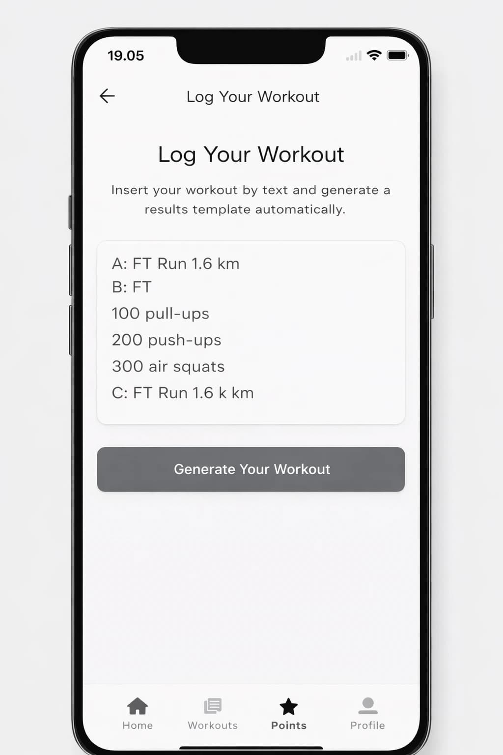 LLM-based Workout Generator